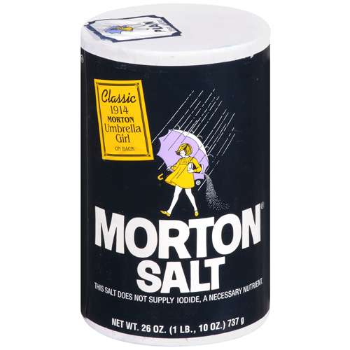 Free 26 oz. container of Morton Plain or Iodized Table Salt