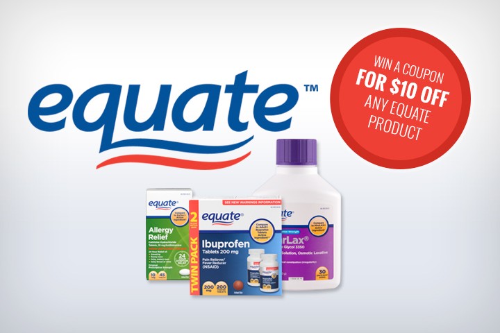 Free $10 Off Coupon for any Equate Product Thursday at 3pm ET (EXPIRED ...