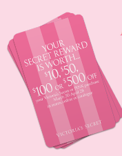 Free Victorias Secret Reward Card worth $10 or more